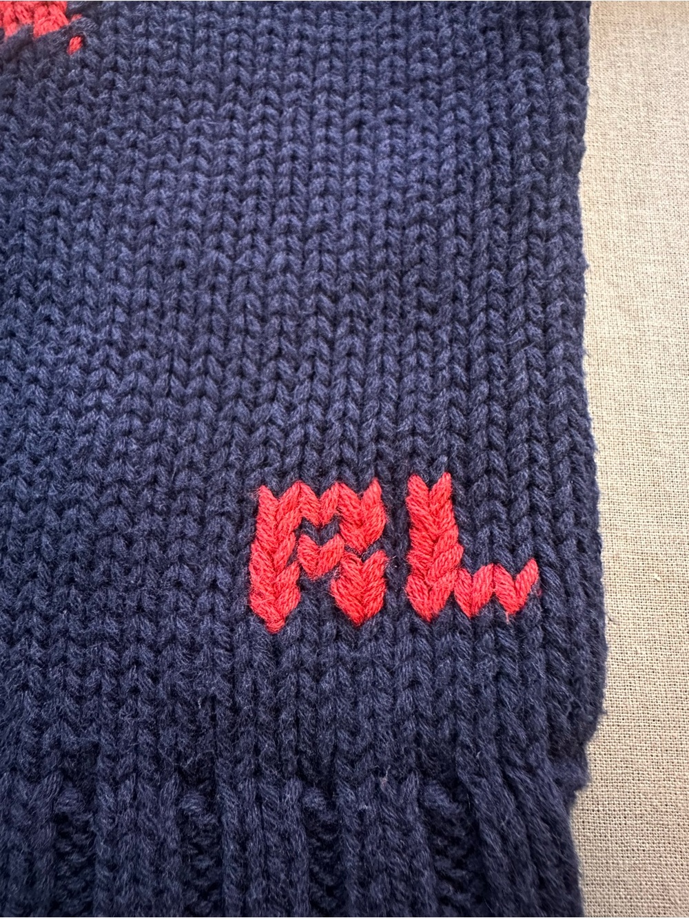 Ralph Lauren USA Flag Navy Knit Sweater 100% Cotton - Picture 3 of 10